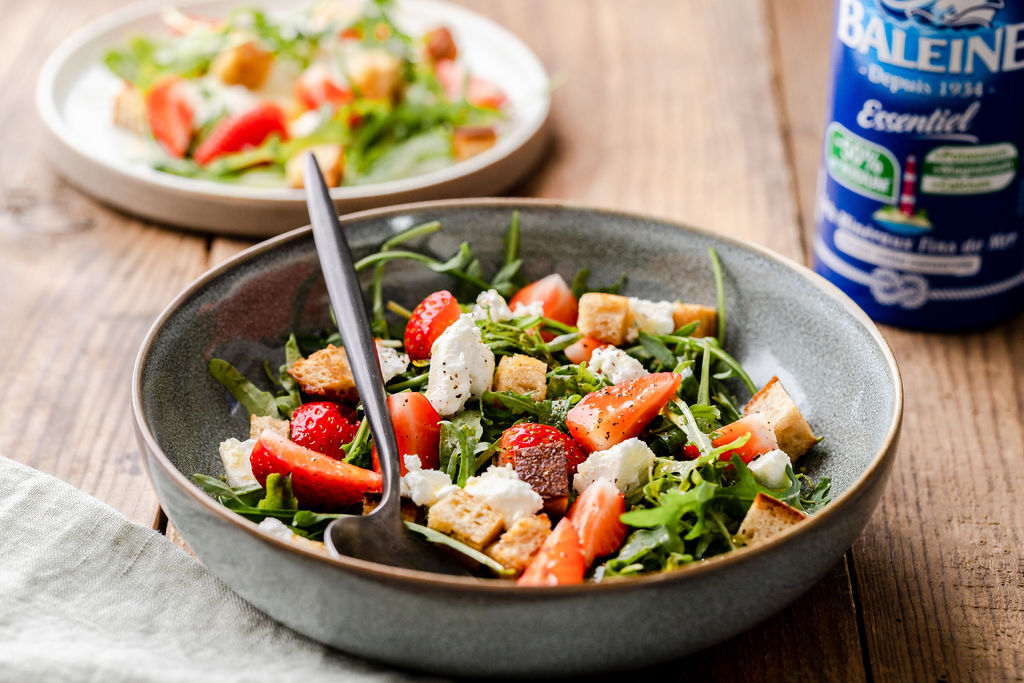 recette de la Salade de roquette, fraise et fromage frais de chèvre recette de la Salade de roquette, fraise et fromage frais de chèvre