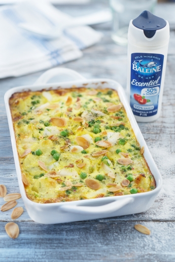Clafoutis de poisson pommes de terre et petits pois Clafoutis de poisson pommes de terre et petits pois
