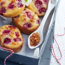 financiers framboise caramel sel