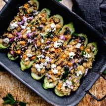 Greek stuffed zucchini recipe La Baleine 