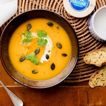 recette Velouté de courge, safran et orange