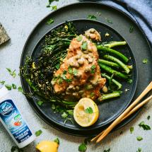 Chicken Piccata with Lemon Scented Broccolini