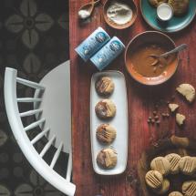 Peanut Butter Cookies Dipped In Chocolate & Sprinkled With Grey Sea Salt recipe